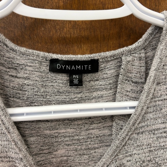 Grey tank with buttons on back- open back - Picture 3 of 3